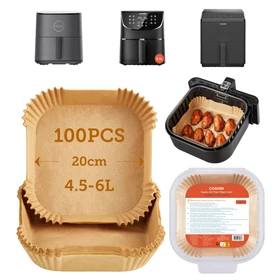 Slika 2/2 - Cosori Papirnati tanjur za fritezu na vrući zrak, 100 komadas, CLR-R601-NEU