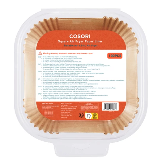 Cosori Papirnati tanjur za fritezu na vrući zrak, 100 komadas, CLR-R601-NEU